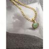Oval Pendant Necklace Simple and Versatile Stainless steel Retro Neck Chain Sweater Chain