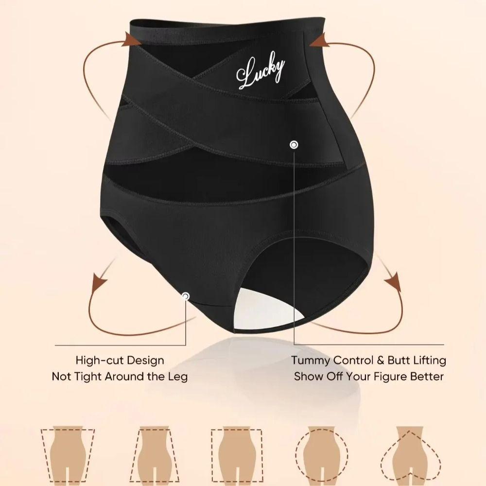 Lift Hip and Tummy Women's High Waisted Panties Mesh Panel High Waisted Underwear Under Dresses