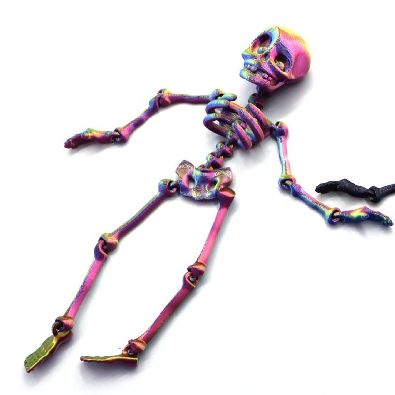 3D Printed Skeleton Human Joint Fidget Toy Rotatable Articulated Office Desktop Refrigerator Ornament Adults Kid Toy Crafts Gift