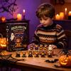 Daily Halloween Unboxing Highland Cow Advent Calendar, 24 Days Countdown Box Creative with 24Pcs Figurines, Spooky Decorations Collectibles