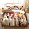 Anime 3D Printed Fairy Tail Bedding Set Duvet Cover Pillowcase Boys Girls Single Twin Full Queen King Size Adult Bedding gift