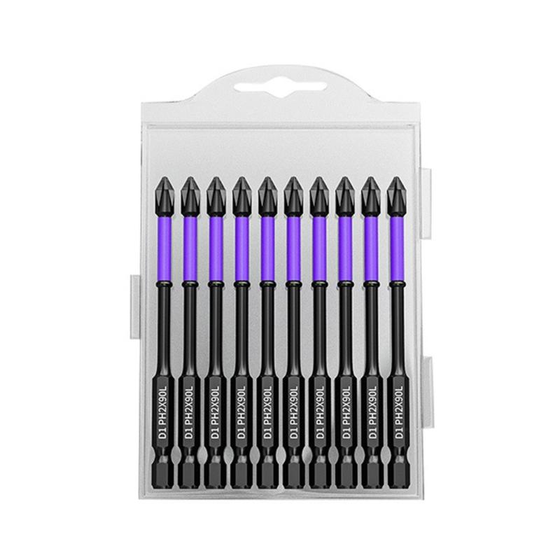 10/20Pcs PH2 Magnetic Batch Head Cross Screwdriver Hardness Impact Drill Bit For Electric Screwdrivers Hand Drills