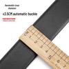 Men's Headless Genuine Leather Belt with Automatic Buckle - Fashionable for Business and Casual Wear