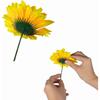 DuHouse 40pcs Fake Sunflowers Heads with Stems 4'' Artificial Sunflower Silk Sunflower Heads for Outdoor Home Wedding Birthday Party Decoration