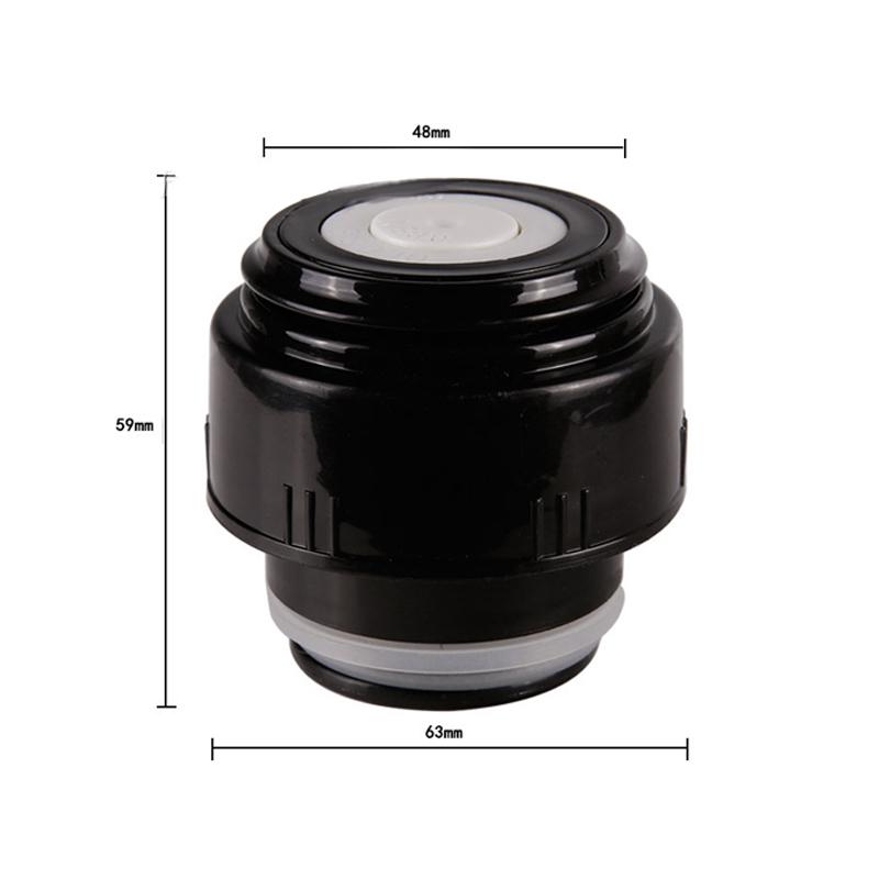 Tapa de termo de 4,5 cm/5,2 cm, tapa de repuesto para taza de viaje, tapa de termo para exportación, color negro