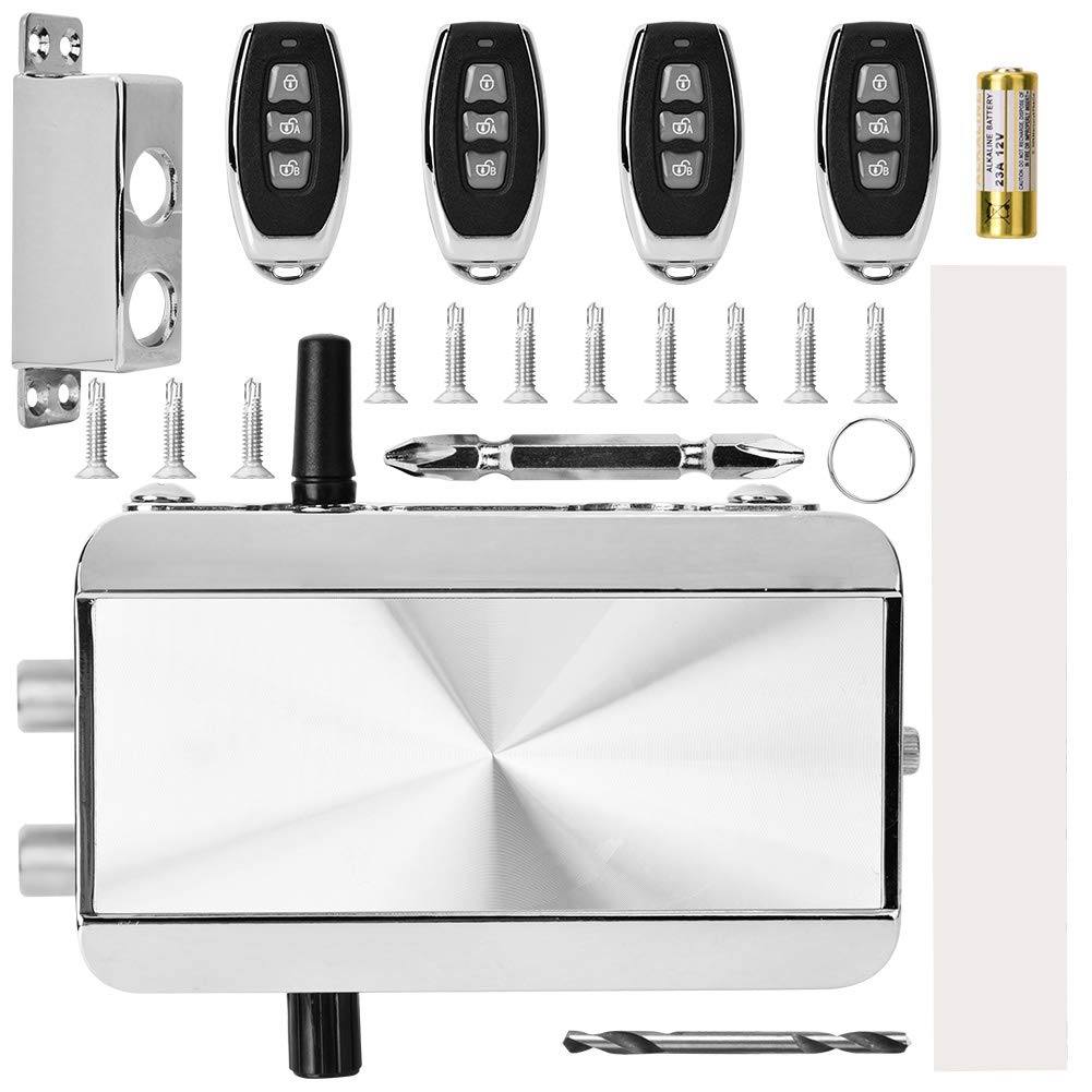 Smart Door Lock, Smart Lock Digital Door Lock Intelligent Door Lock Electronic Anti-theft Mechanical Security System with 4 Remote Controllers for Hom