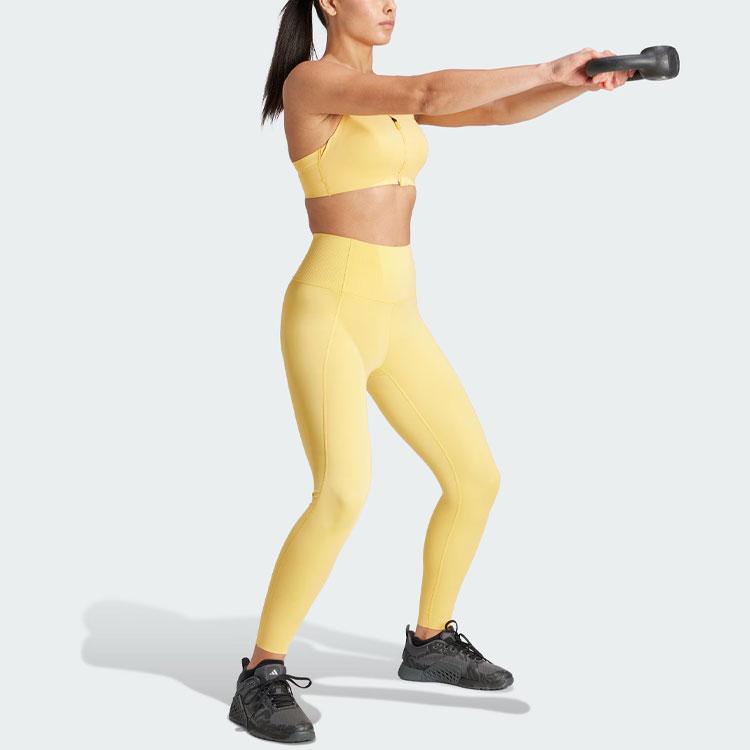 adidas Optime Power 7/8 Leggings Sports Pants Women's Bright Yellow IT6749