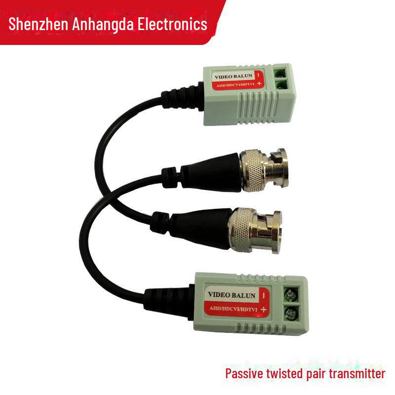 High-Definition Passive Coaxial AHD/TVI/CVI Twisted Pair Transmitter for Analog Video Via Network Cable