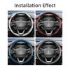 Suitable for Lincoln Carbon Fiber Texture Steering Wheel Cover with Segmented Quick-Release Design, Durable, for Models Such As
