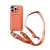 Slim Crossbody Phone Case With Card Slot IPhone 16 15 Pro Max 14 13 12 11 X XR XS Liquid Silicone Feel Soft TPU Cover