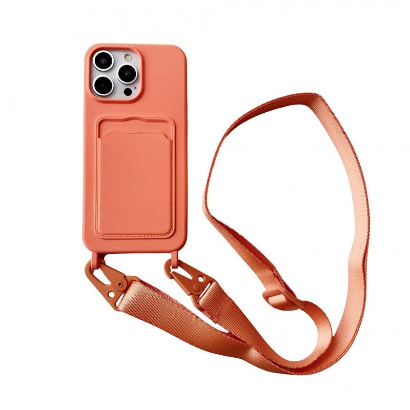 Slim Crossbody Phone Case With Card Slot IPhone 16 15 Pro Max 14 13 12 11 X XR XS Liquid Silicone Feel Soft TPU Cover