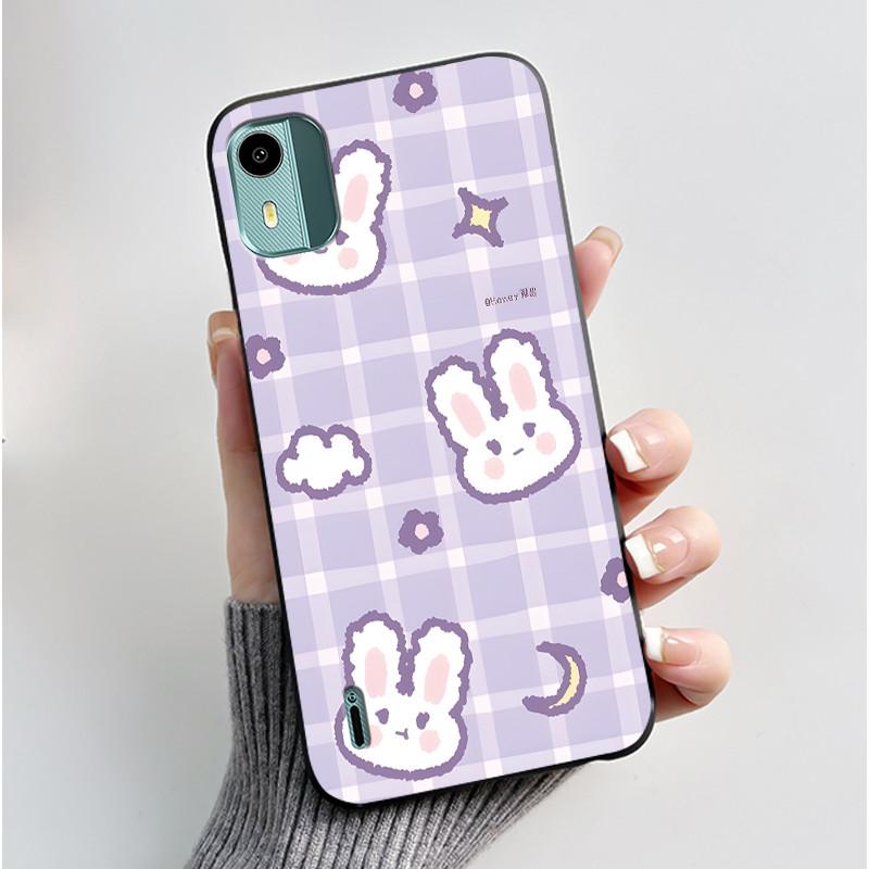 Soft TPU Case For Nokia C12 Cute Love Rabbit Funny Shockproof Silicone Phone Case For Nokia C12 Plus Pro Back Cover C 12 Fundas