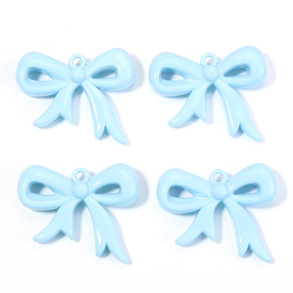 4pcs 49x40mm Bowknot Acrylic Charms Colorful Bow Charms Pendants For Jewelry Making DIY Necklace Phone Key Chain Accessories