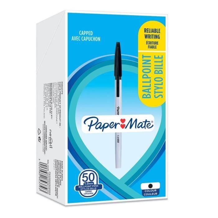 Lot De 50 Stylo Bille Ppm 045 1mm Noir