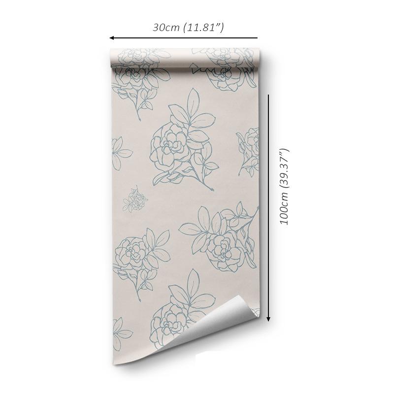 

Цветочный Домашний Декор Наклейка на Стену Скандинавский Стиль Съемный Клей Утолщенные Водонепроницаемые и Влагостойкие Обои Самоклеящиеся 30 * 100Cm * 1 roll