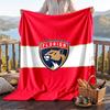 Warm Flannel Blanket Florida Panthers Pattern, Lightweight Comfortable Throw Blanket for Bed Sofa Use