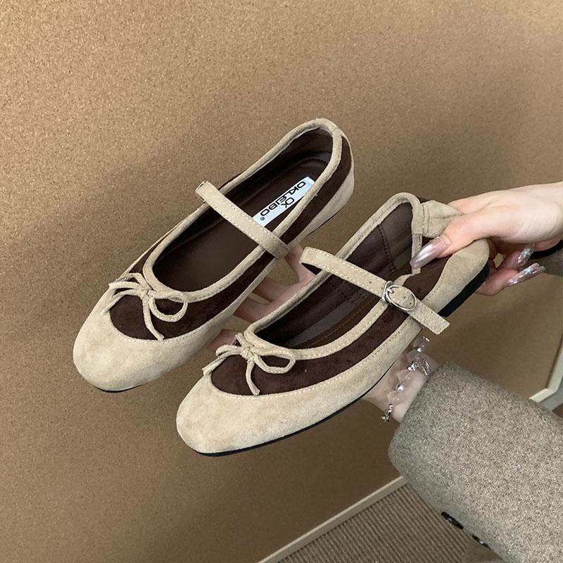 Fashion Fashion Round Toe Ladies Flats With Shoes Mixed Colors Female Shallow Footwear Buckle Women Mary Janes Shoes New