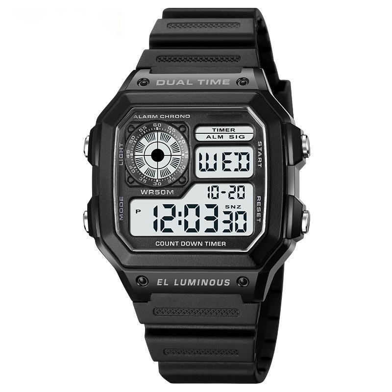 Transparent Case Ice Feeling Outdoor Sports Student Electronic Watch Waterproof Multi-Function Men'S And Women'S Fashion Watch