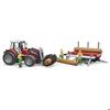 Massey Ferguson 7480 Tractor with Fork and Wood Transport Trailer - Bruder