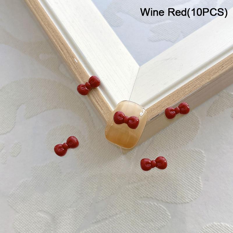 10Pcs 3D Bowknot Nail Art Charms Colorful Resin Jewelry Women Nail Decoration Bow Nail  Manicure Salon Diy Gift