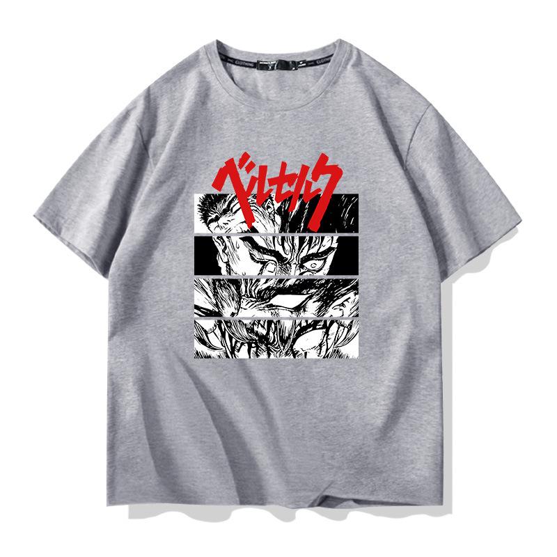 Summer new sword style legend printed men's T-shirt Short sleeve T-shirt 100% cotton loose trend top pattern T-shirt