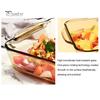 Heat Insulated Pan 2L Glass Baking Dish, Square Dishes for Oven, Dish Oven Tempered Casserole Brownies Meatloaf Desserts Microwave Safe Bakeware