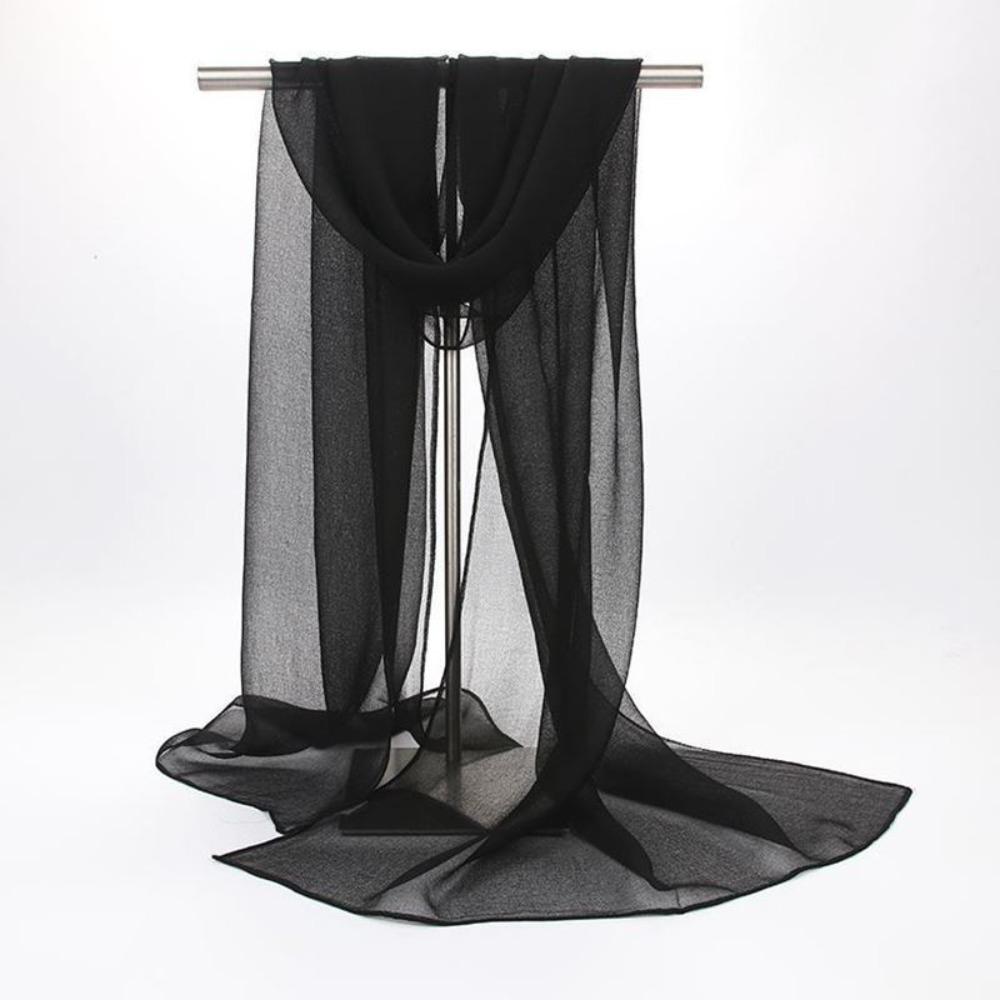 Sun Protection Shawls Solid Color Beach Scarves Summer Wrap Hijab  Women