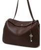 Athe Vanessabruno [Demain] Brick Burgundy Leather Deman Shoulder Bag L Aaba6F285D3