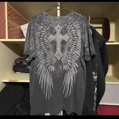 0511Y2K camiseta retro nova Harajuku hip-hop gola redonda camiseta masculina e feminina manga curta gótico top rua