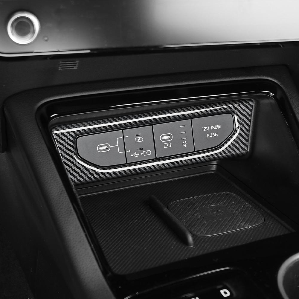 For KIA K5 -2026 Left-hand Drive 1PCS Car Interior Accessorie ABS Material USB Port Charger Socket Frame Protective Cover