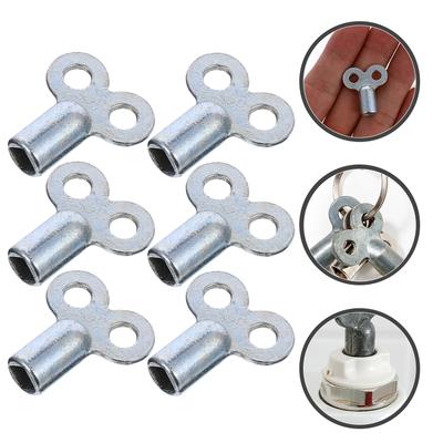6pcs Radiator Exhaust Valve Key Square Hole Universal Heater Vent Gas Valve Water Meter Socket Meter Box Bleed Air Plumbing