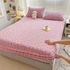 Bonenjoy Plush Bed Sheet for Winter Warm Bed Cover Queen/King Size Coral Fleece Thick Fitted Bed Sheet Drap Housse 180x200cm