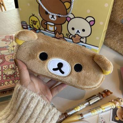 Estuche de Peluche Rilakkuma Japonés - Linda Bolsa de Maquillaje de Dibujos Animados y Almacenamiento de Papelería para Niñas