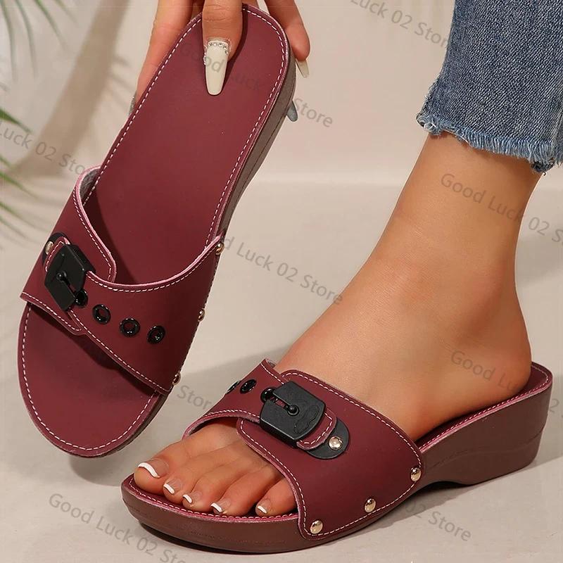 

Fashion Women s Sandals Fashion Heeled Sandals For Summer Shoes Women Slippers Summer Footwear Female Block Heels Sandalias De Mujer 43 вино красного