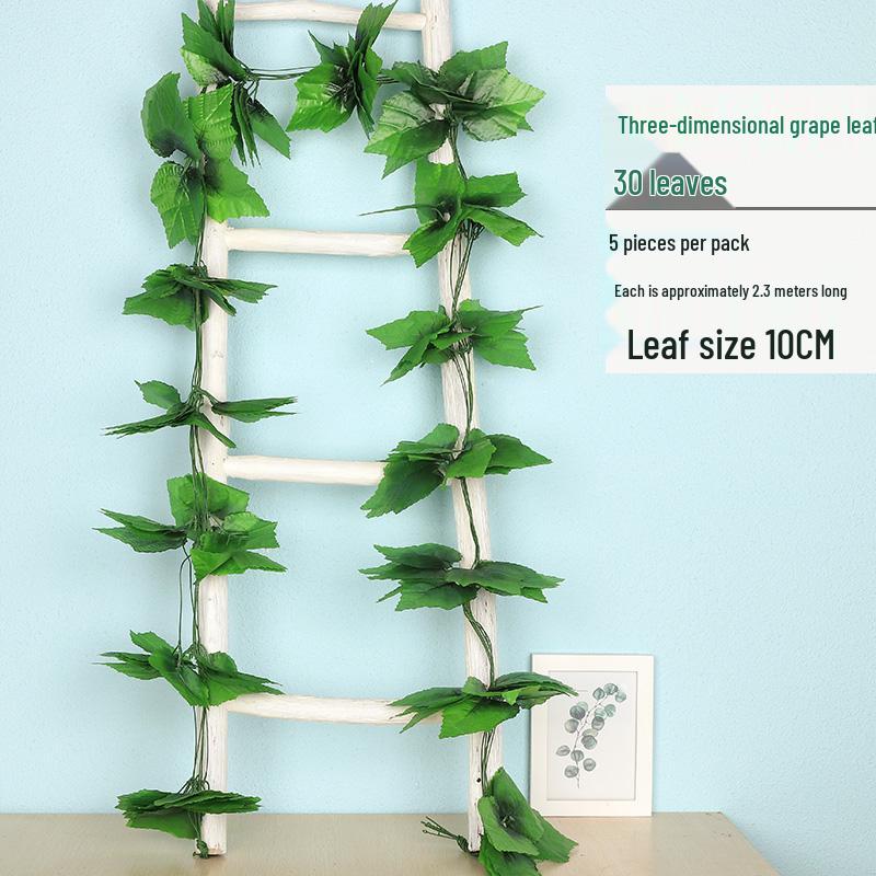 Rattan Vine Decorative Fake Leaves for Ceiling and Pipe Covering