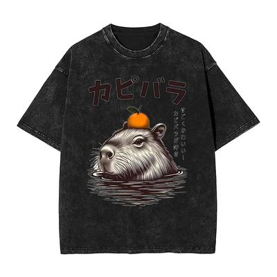Cartoon Capybara T-Shirt Sommer Tier Streetwear T-Shirts Einfaches Mode T-Shirt für Männer Kurzärmeliges Design Top Tees