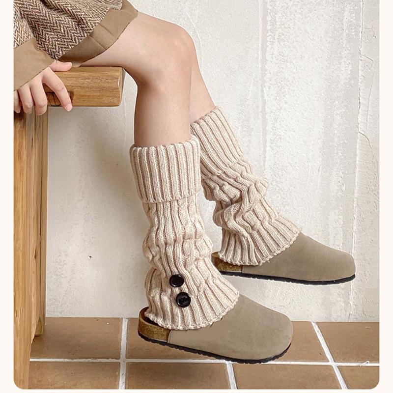 Autumn Winter Socks Leg Warmer Stockings Socks for Girls 2-13 Years Knitted Leg Cover Crochet Long Stockings Socks