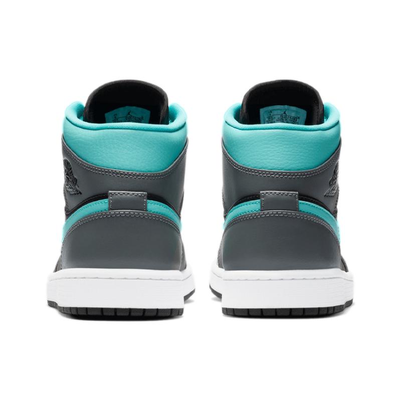 Jordan 1 Mid Grey Aqua Jordan 554724-063