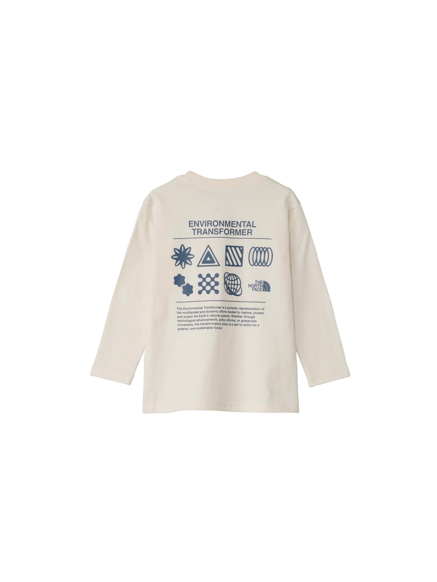 

The North Face Белая футболка с длинным рукавом, размер 120, Лебедь,