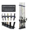 Vertical Fishing Rod Holder Wall Mounted Fishing Rod Rack, Store 10 Rods, Fishing Poles Holder Garage Vertical Rod Rack