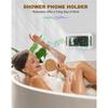ABBP-For Shower Phone Holder With Speaker 480 Degree Rotation, Wall Mount For Waterproof For 4-7" Phones, Anti-Fog Case Included