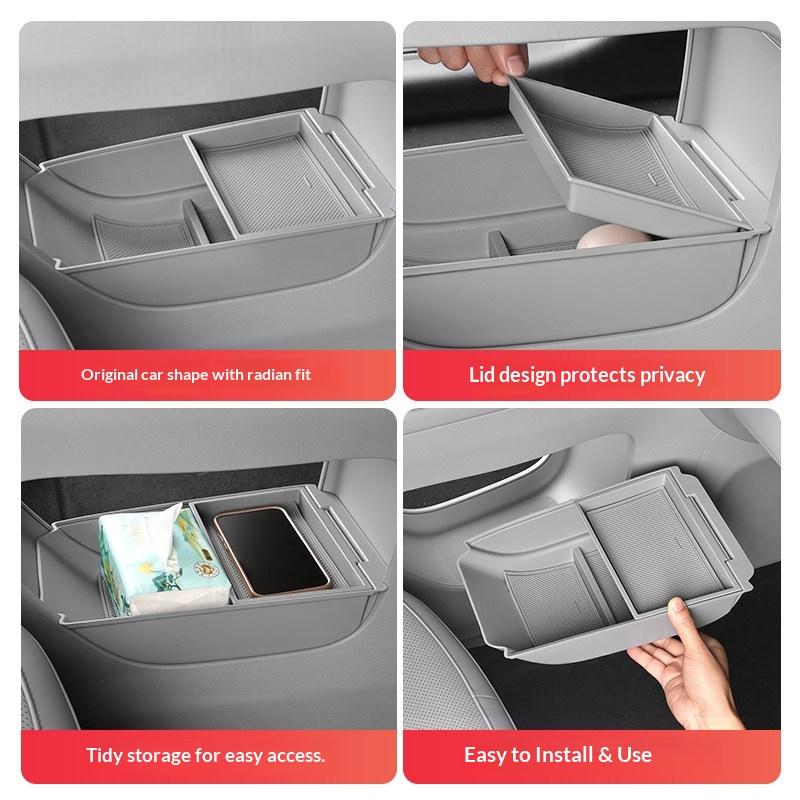 For Leapmotor B03X A10 Car Double Layered Elevated Storage Box Under The Central Control Armrest Box Double-layer Storage Box