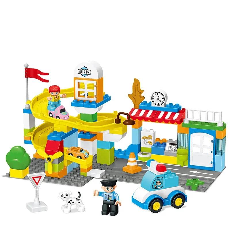 Große Bausteine Verrückte Murmelbahn Rutsche Pipeline Kugel Kompatible Große Steine Labyrinthspiel Kinder Kinder Montessori Spielzeug