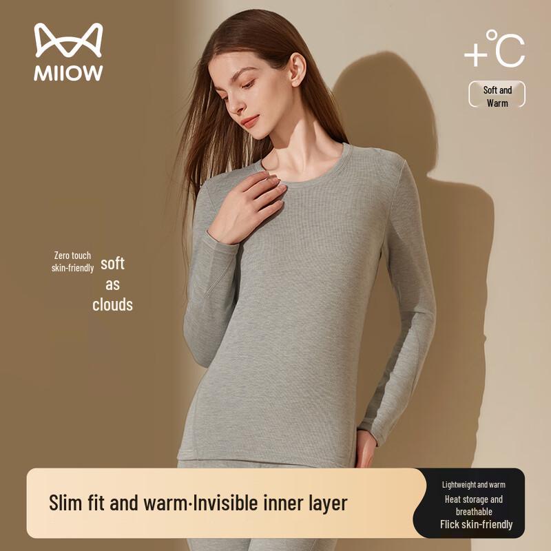 Mao Ren Women's High-Elastic Fleece-Lined Thermal Underwear Set