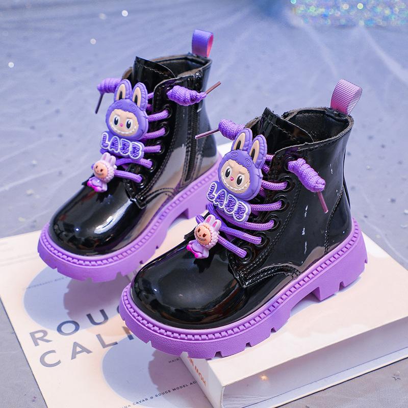 Mädchen Cartoon Martin Stiefel Modische Kurze Stiefel für Große Kinder Prinss Lederstiefel