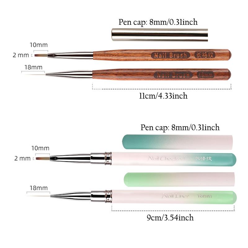 1Pcs French Plaid Nail Art Brushes Line Grid Pattern Drawing Pen For Diy Uv Gel Extension Painting Supplies