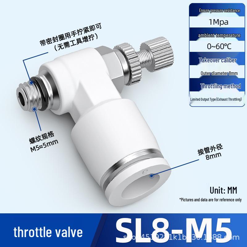 Zhuoji Adjustable Speed Control Throttle Valve SL 6 8 01 02 M5