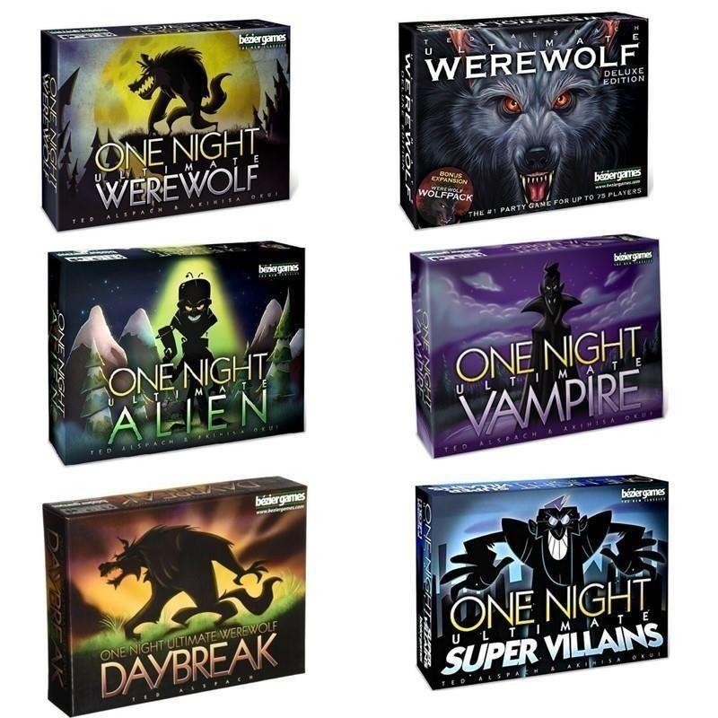 One Night Ultimate Werewolf Board Game Colorful Box High-quality Copper Paper Interactive Play