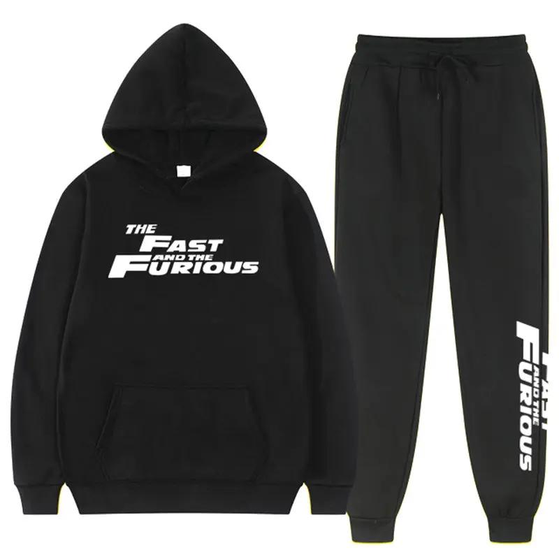 Nou în Set de hanorace Îmbrăcăminte Îmbrăcăminte sport Marca de modă Pulover imprimat cu litere Trening 2 piese Outfits pentru femei