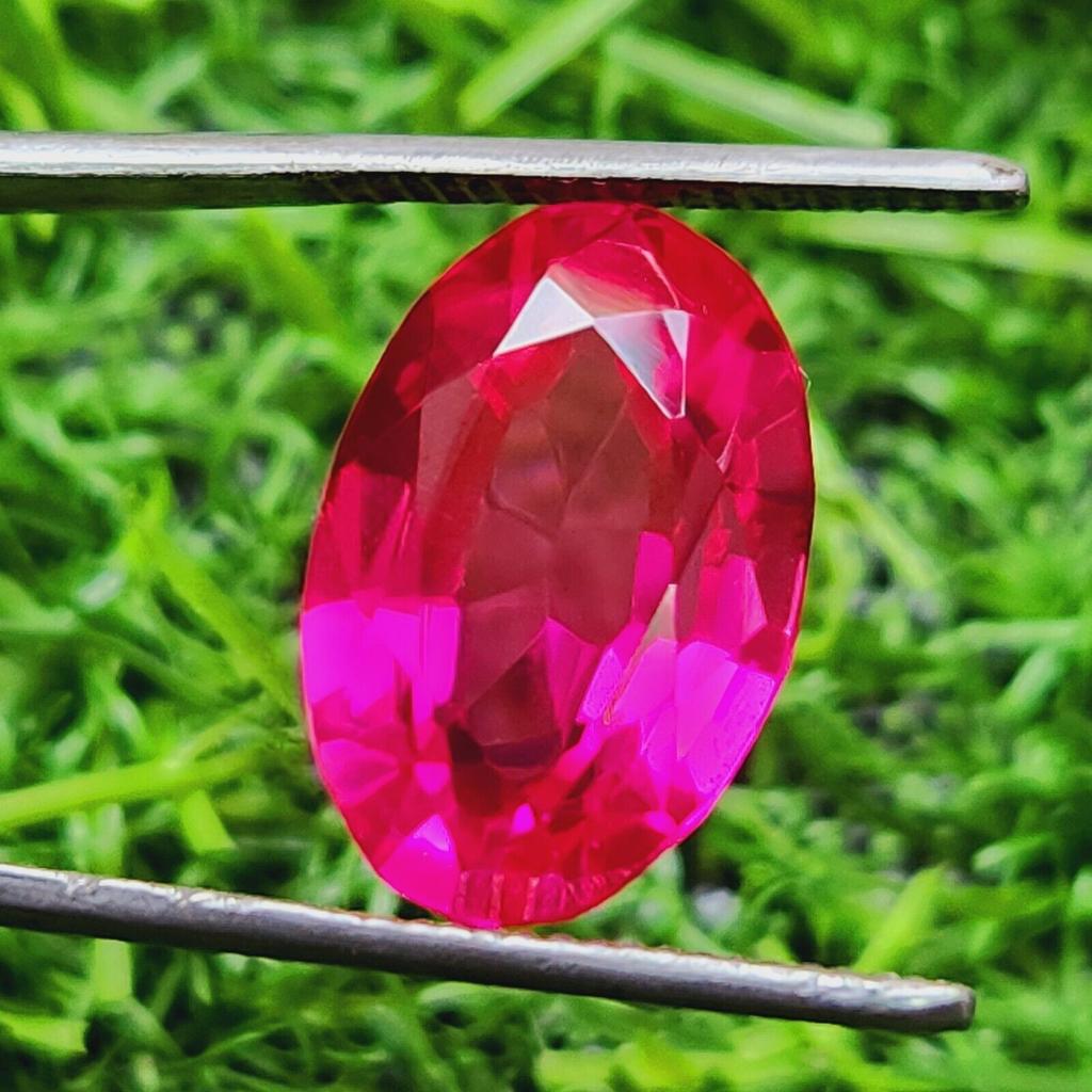 16.70 Ct Heated Ceylon Pink Sapphire Oval Cut Faceted Loose Gemstone